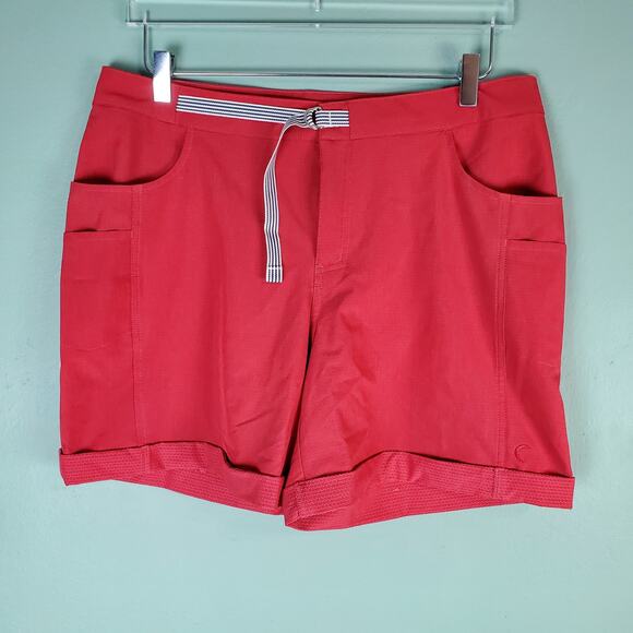 Zyia Active Women's Red Not Just a Trail Cuffed Shorts Size XXL - Picture 1 of 4